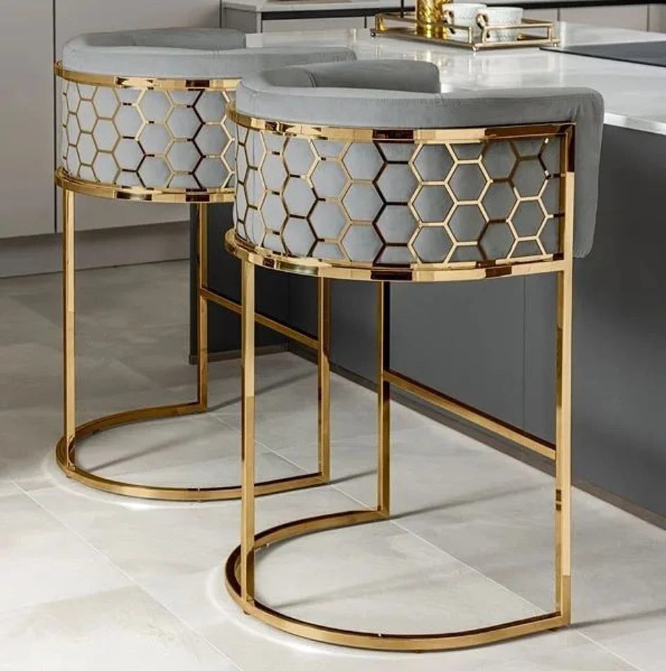 VERA GREY GOLD BAR STOOL